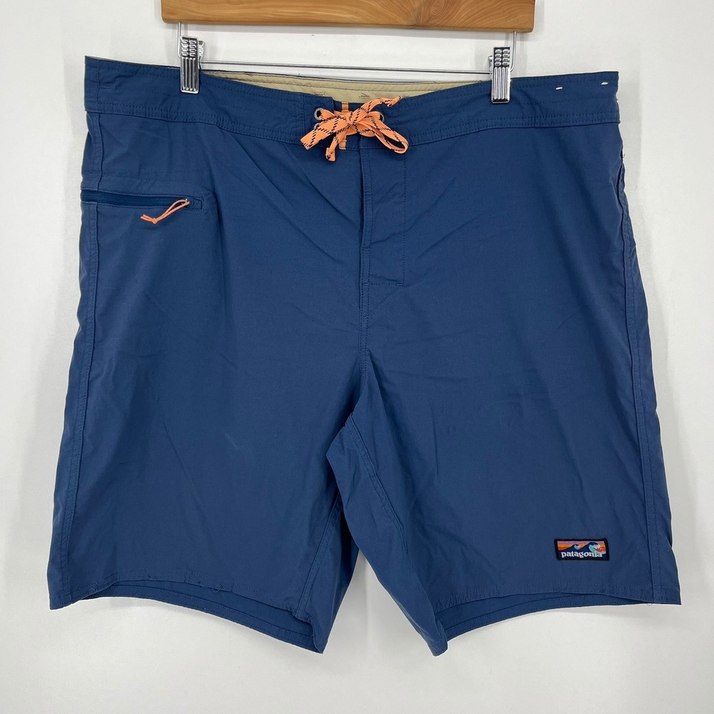Patagonia Mens Blue Stretch Wavefarer Board Shorts Size 40 STY86543SP20